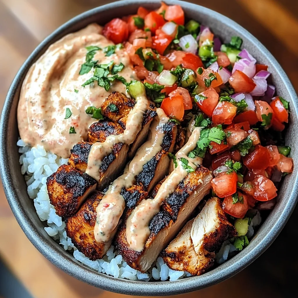 Burrito Bowls with Pico de Gallo & Chipotle Aioli