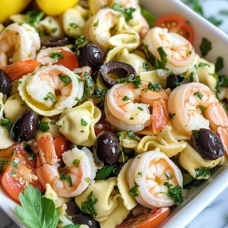Chilled Italian Shrimp and Tortellini Salad