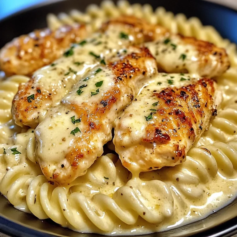 Creamy Garlic Butter Chicken and Rotini in Parmesan Sauce