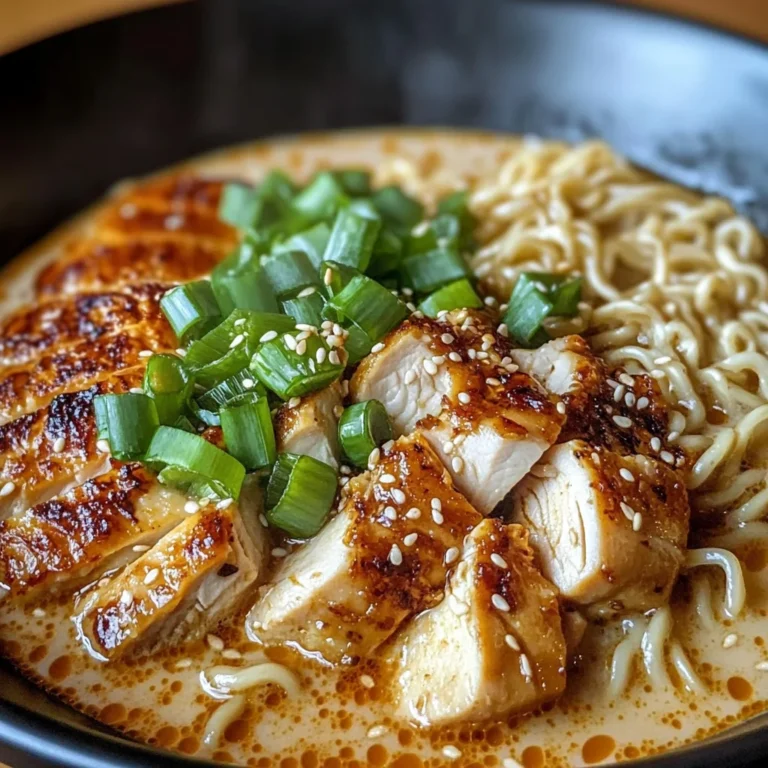 Fiery Chicken Ramen with Creamy Garlic Sauce