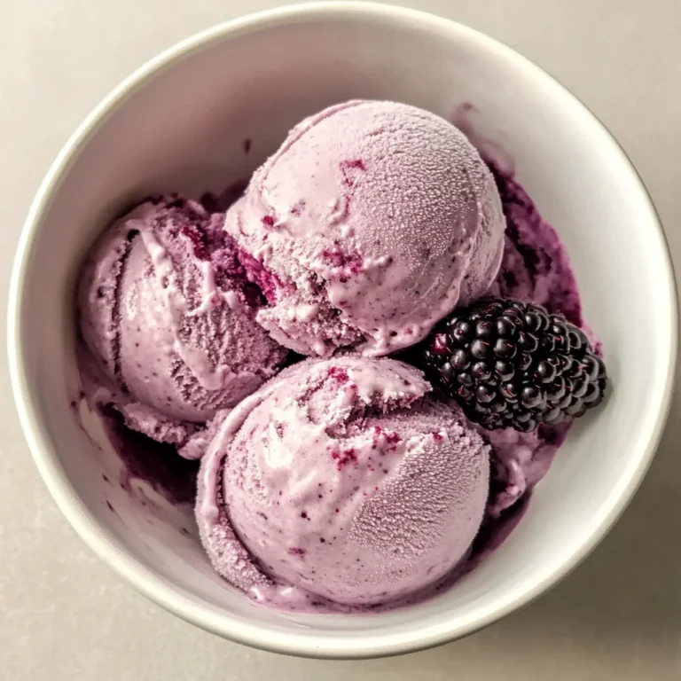 Fresh Blackberry Ice Cream (No Churn)