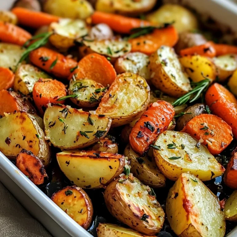 Garlic Herb Roasted Potatoes Carrots and Zucchini