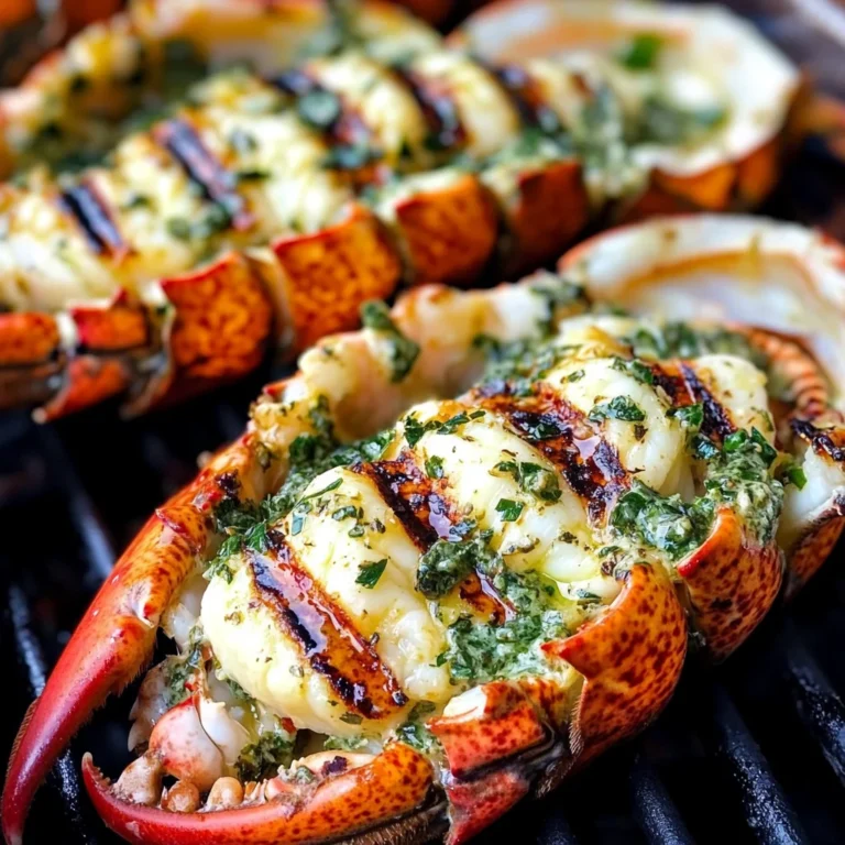 Grilled Lobster Tails with Herb Garlic Butter
