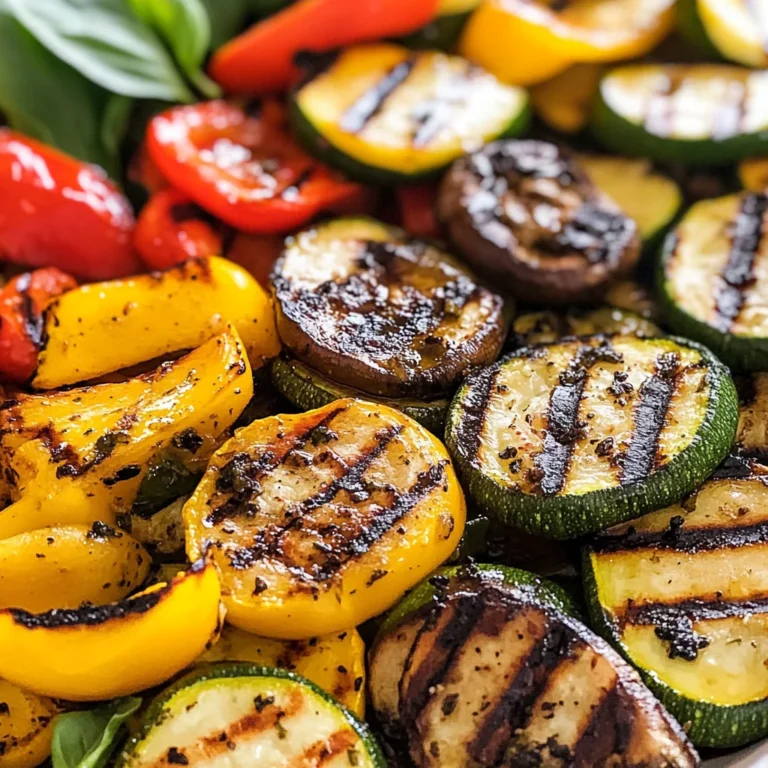 Grilled Mixed Vegetables with Basil Vinaigrette