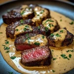 Juicy Steak with Creamy Garlic Sauce