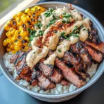 Korean BBQ Beef Bowl with Corn & Creamy Sauce