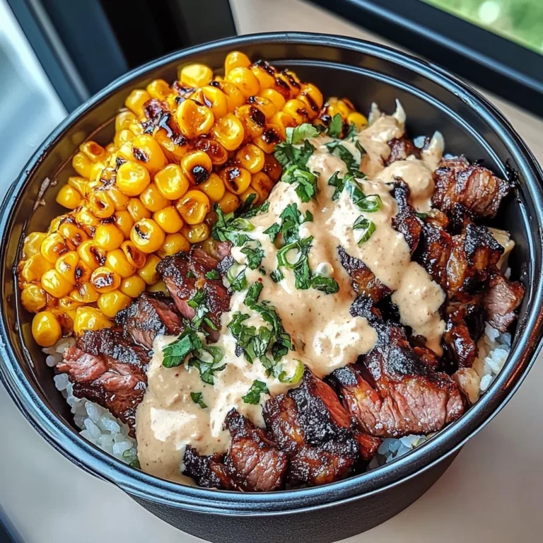 Korean BBQ Beef Bowl with Corn & Creamy Sauce