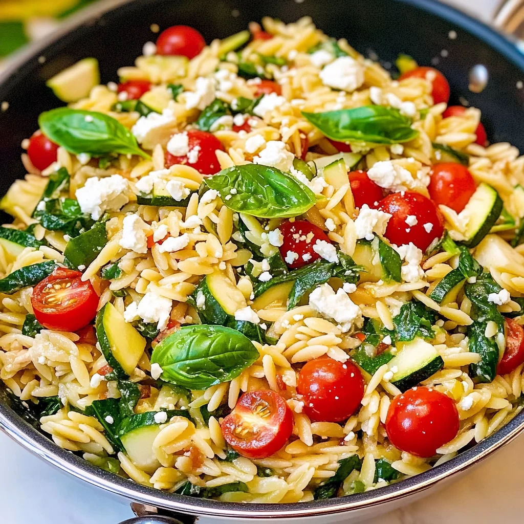Lemon Basil Greek Orzo Salad