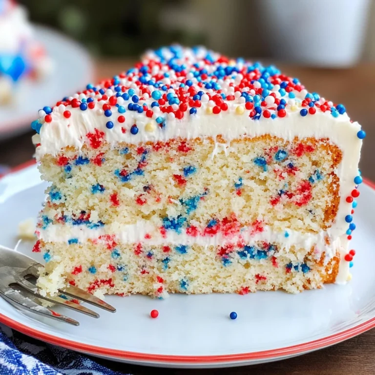 Patriotic Funfetti Cake