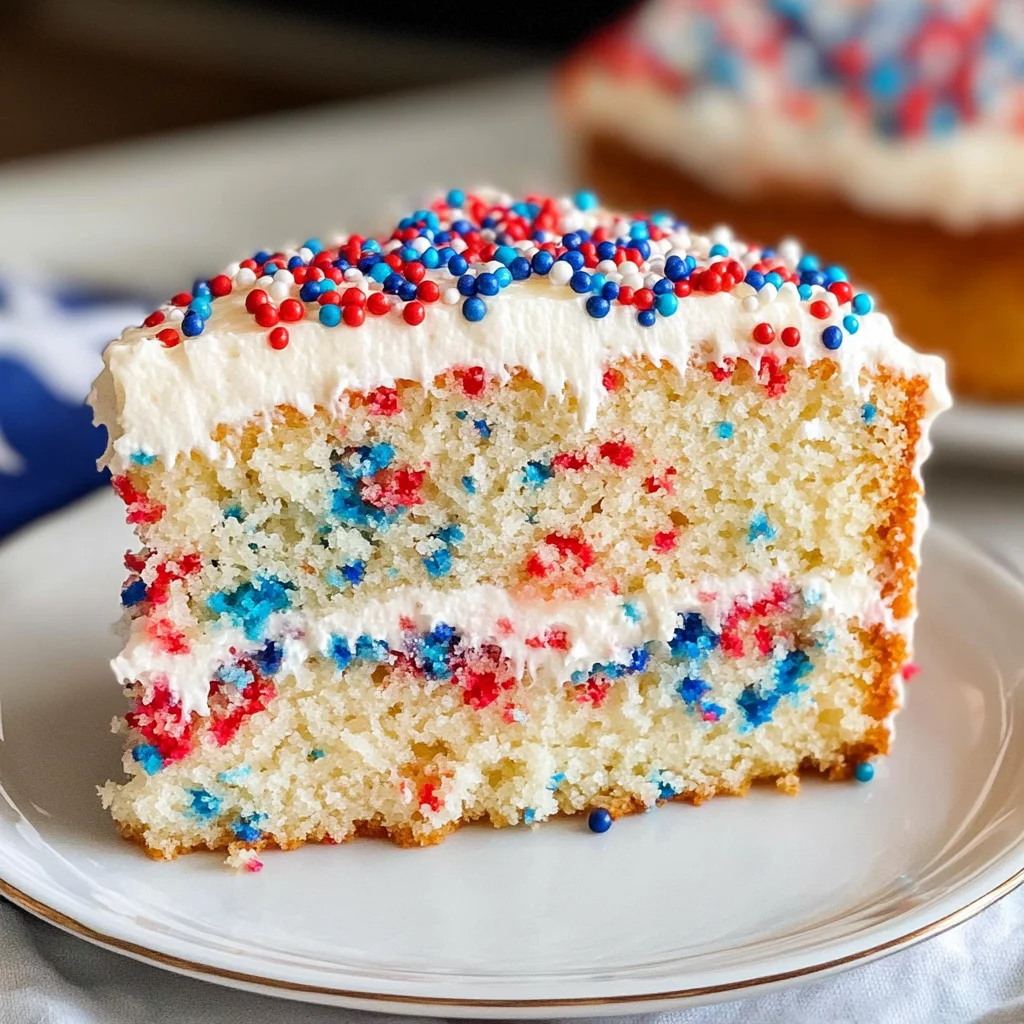 Patriotic Funfetti Cake