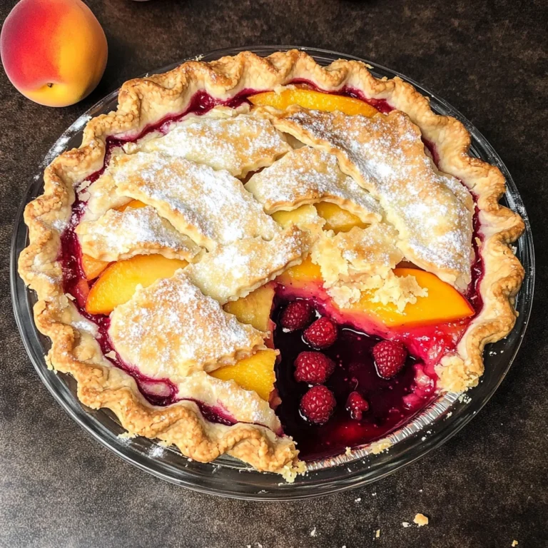 Raspberry Peach Pie