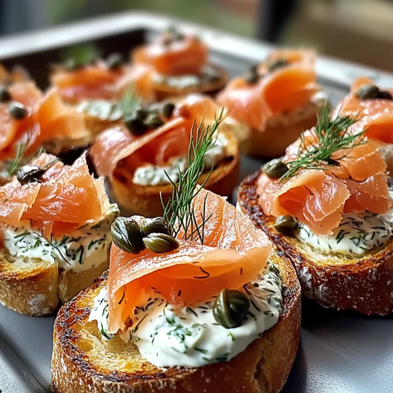 Smoked Salmon Crostini with Dill Cream Cheese Spread