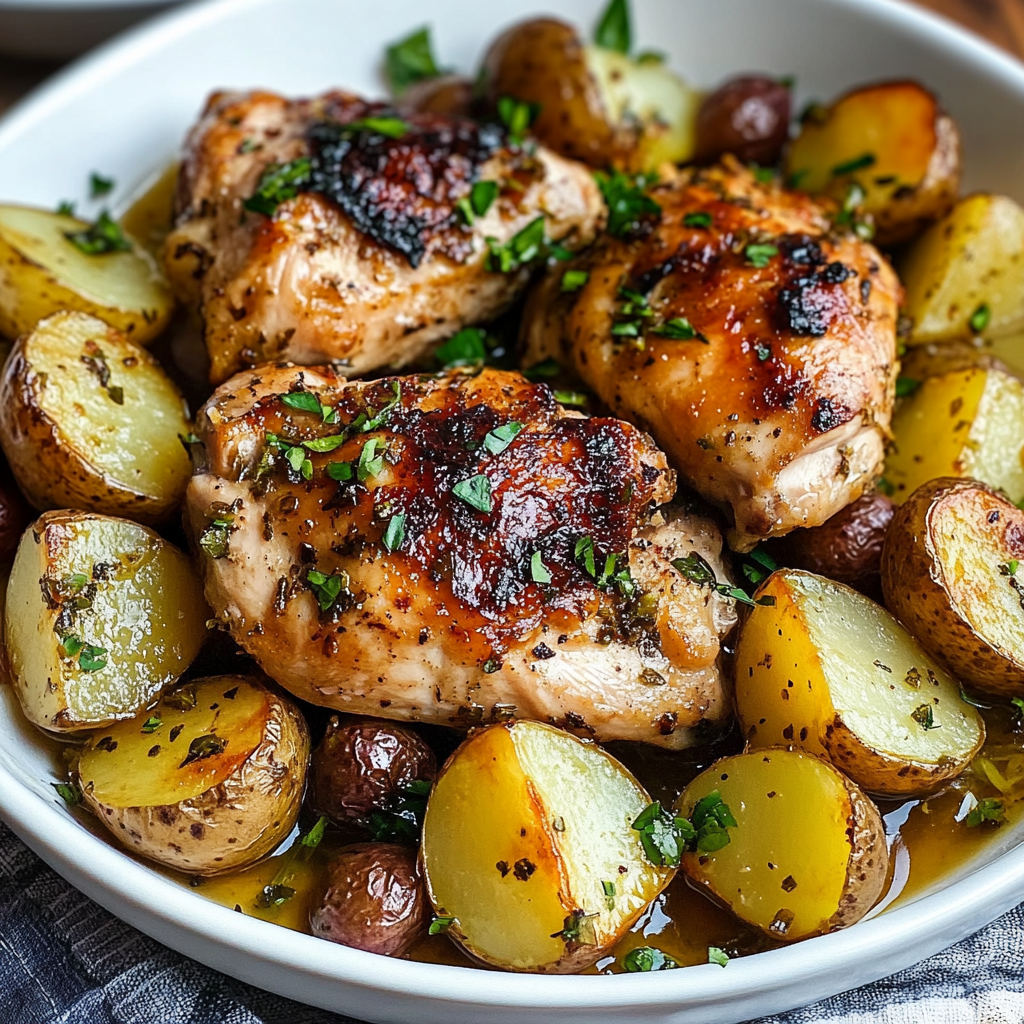 Greek chicken and potatoes