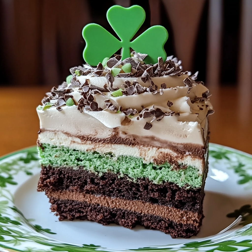 St. Patrick’s Day Brownie Trifle