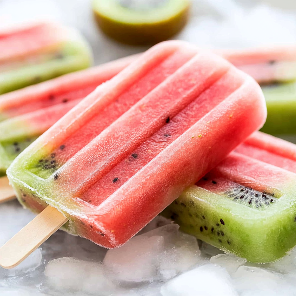 Watermelon Kiwi Popsicles