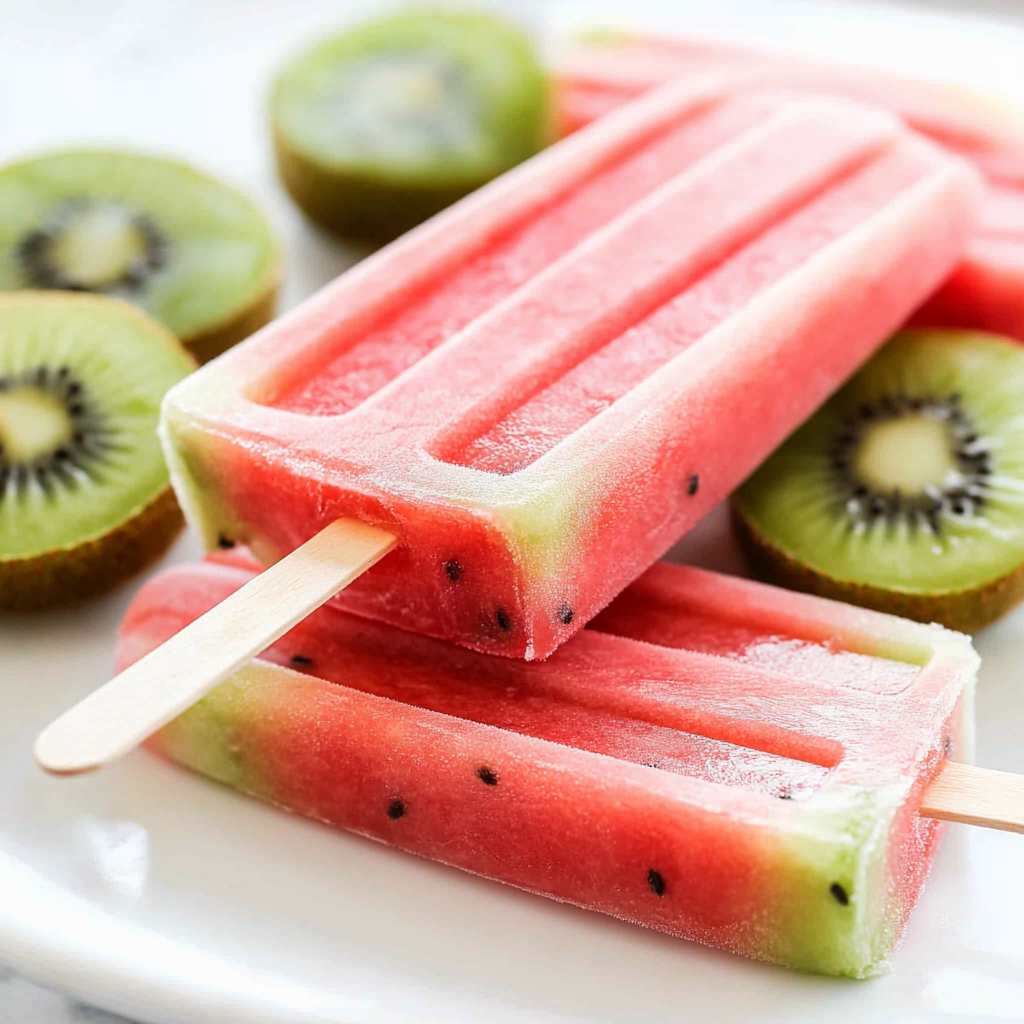 Watermelon Kiwi Popsicles