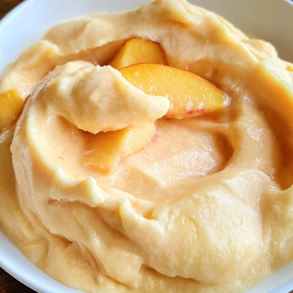 5-Minute Healthy Peach Frozen Yogurt