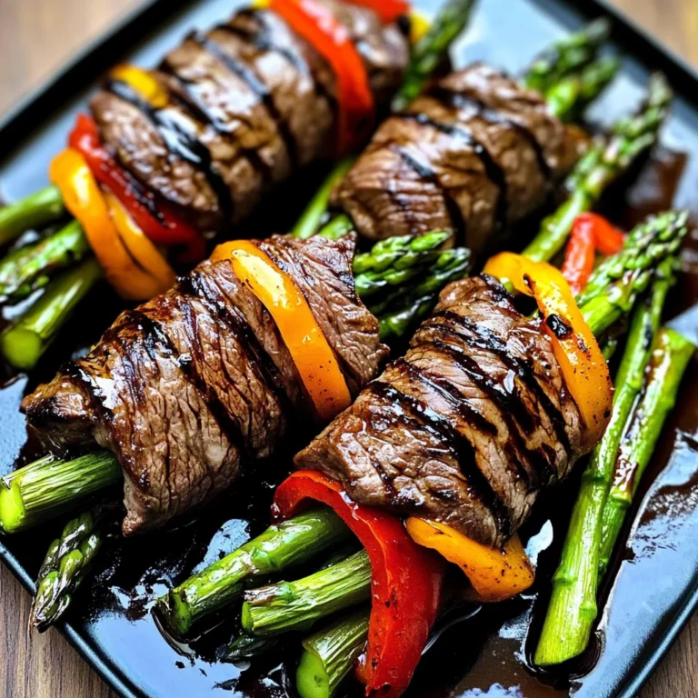 Air Fried Steak and Asparagus Bundles