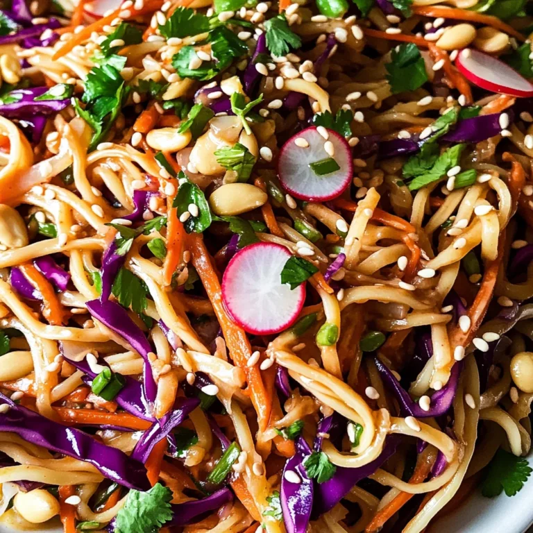 Asian Noodle Salad in Peanut Dressing