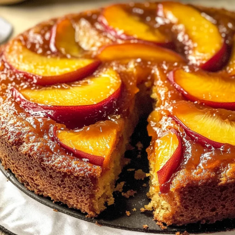 Bourbon Peach Upside-Down Cake