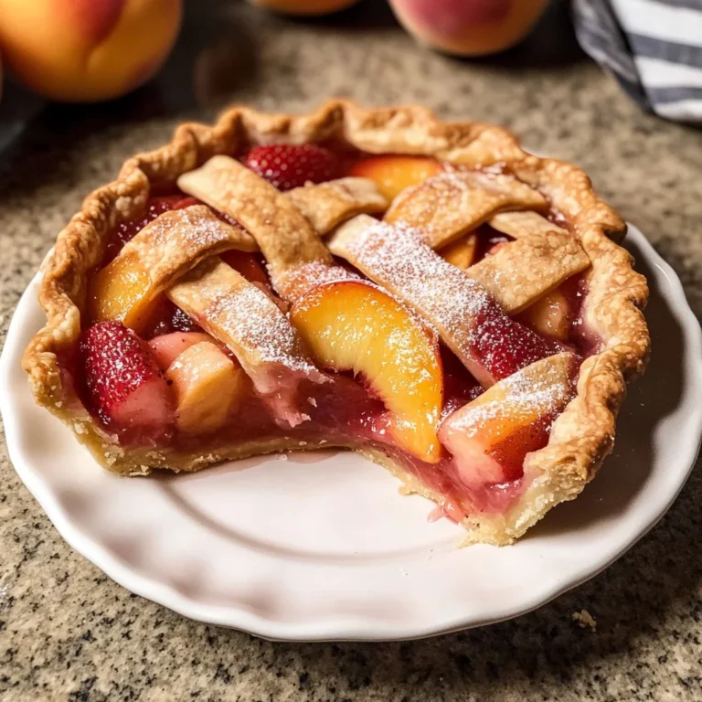 Brown Butter Strawberry Peach Pie
