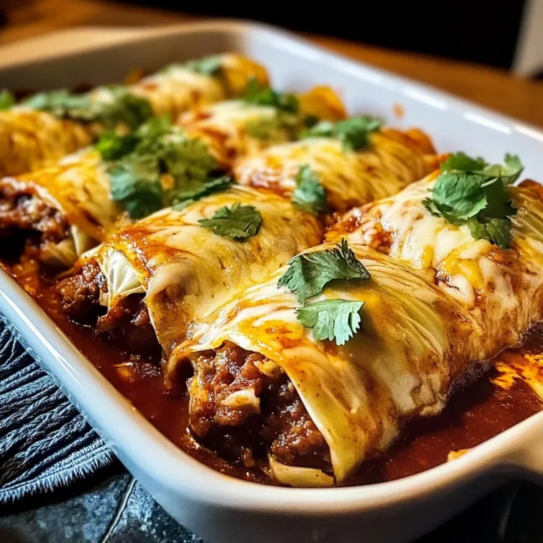 Cabbage Roll Beef Enchiladas | Keto, Low-Carb