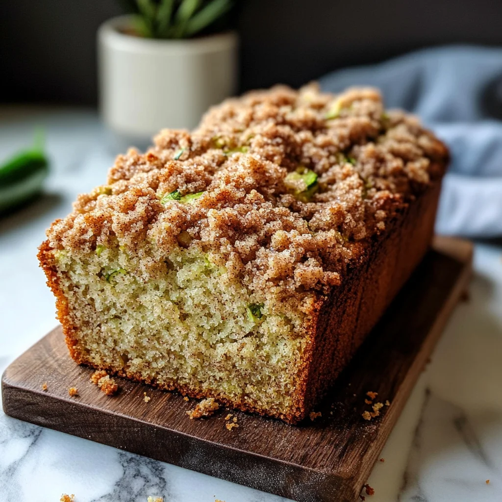 Cinnamon Streusel Topped Zucchini Bread Bakery Style: A Stunning Loaf