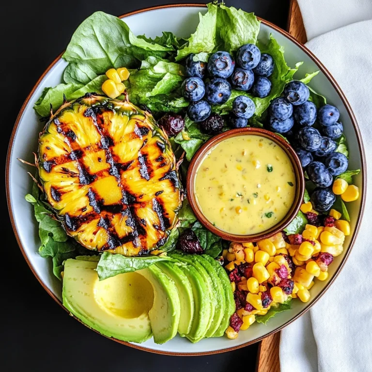 Creamy Citrus Dressing + Grilled Pineapple Salad