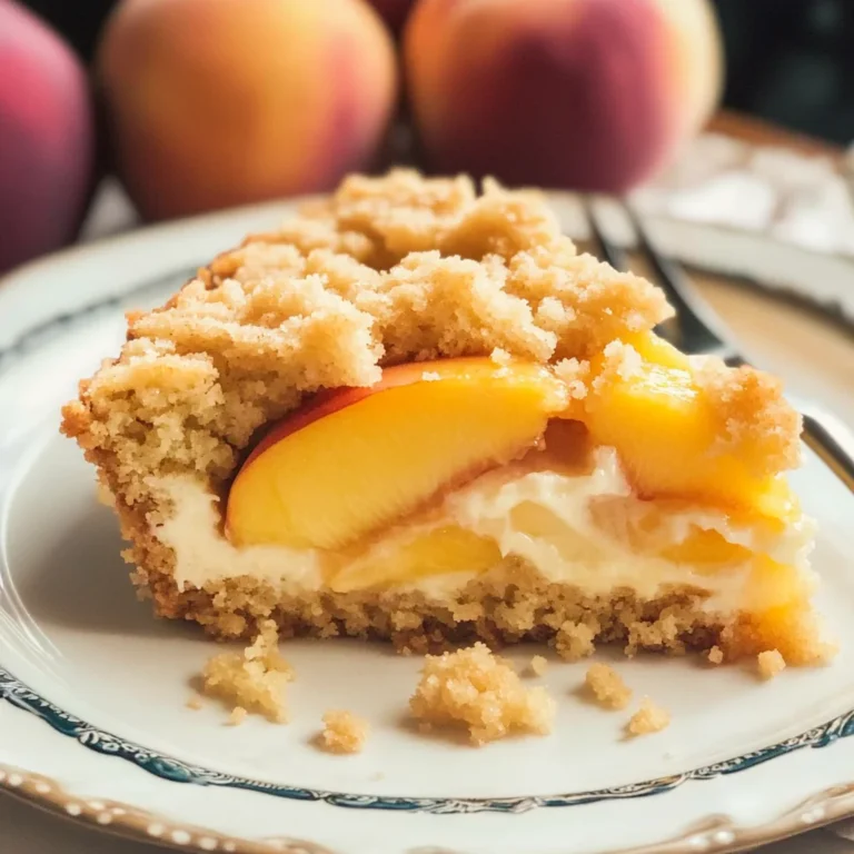 Easy Italian Peach Crumb Cake