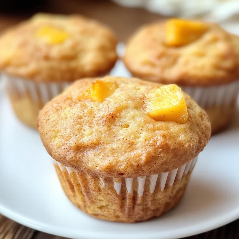 Healthy Honey Peach Muffins