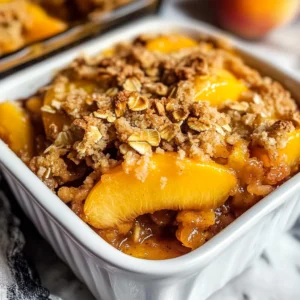 Healthy Peach Crumble