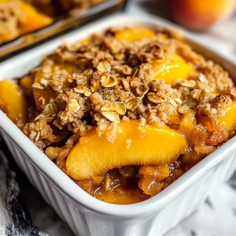Healthy Peach Crumble