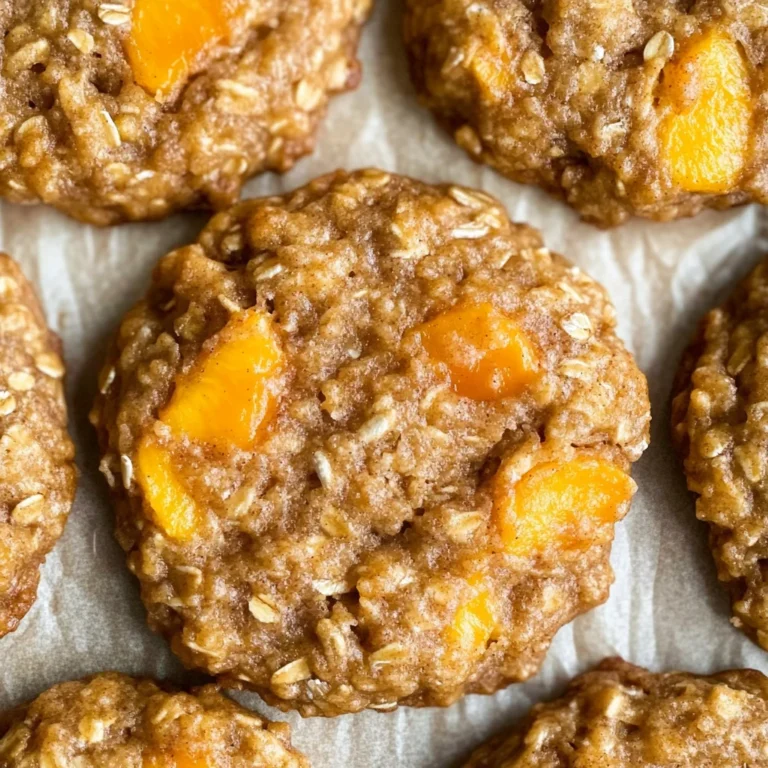 Healthy Peach Oatmeal Breakfast Cookies