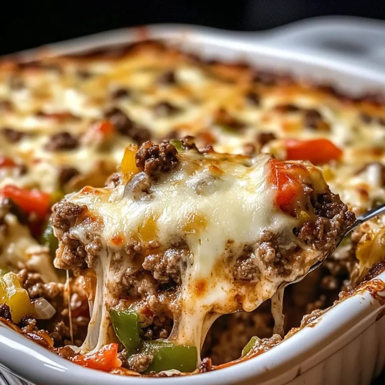 Low Carb Philly Cheesesteak Casserole
