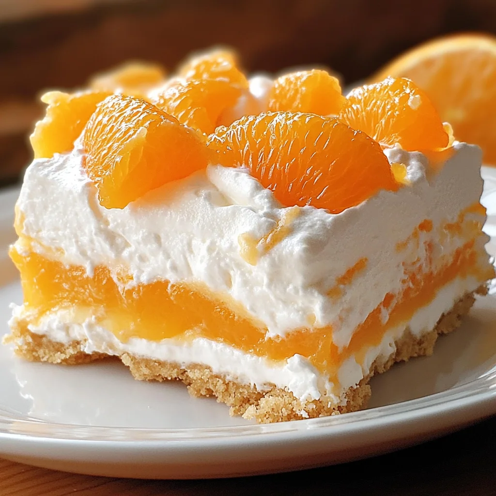 No Bake Orange Dreamsicle Lasagna