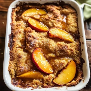Old School Easy Brown Sugar Peach Cobbler