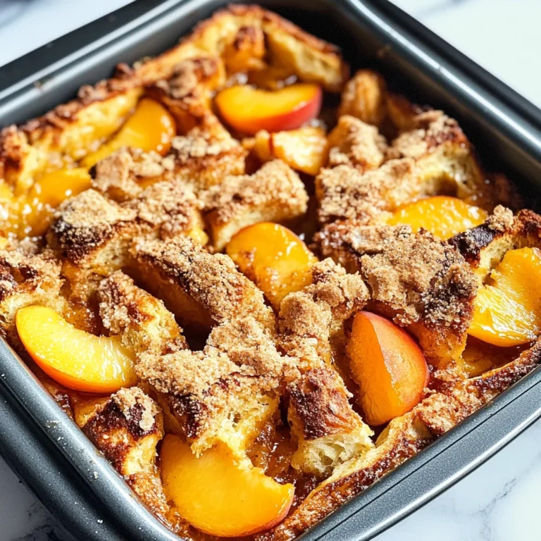 Peach Cobbler French Toast Bake