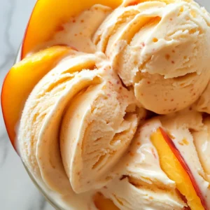 Peach Greek Frozen Yogurt