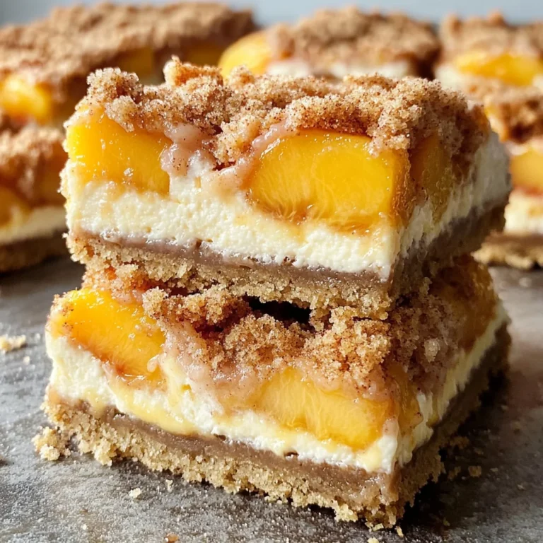 Peaches and Cream Desserts: Irresistible Peach Cobbler Cheesecake Bars for Every Occasion