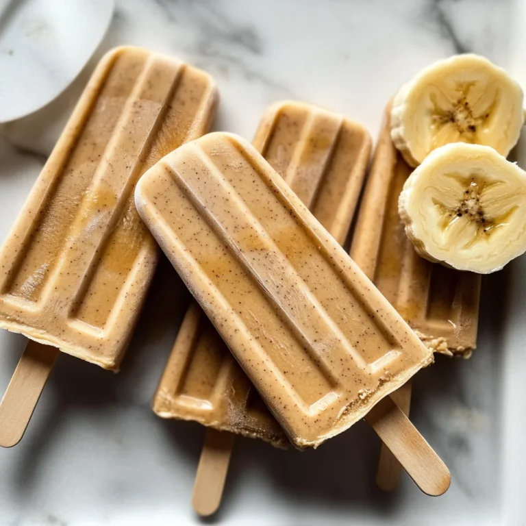 Peanut Butter Banana Popsicles