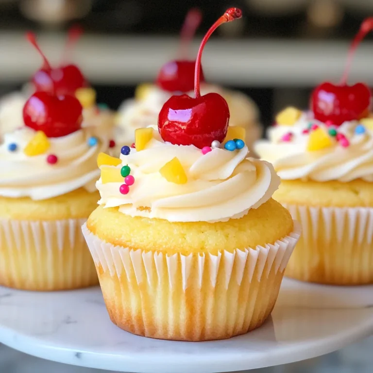 Pineapple Cream Cupcakes