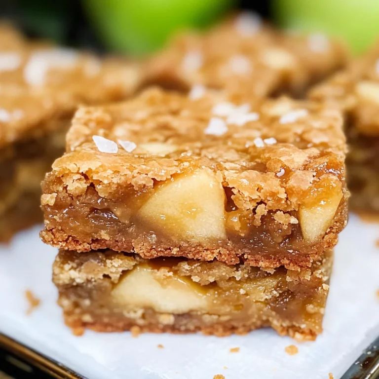 Salted Caramel Apple Blondies
