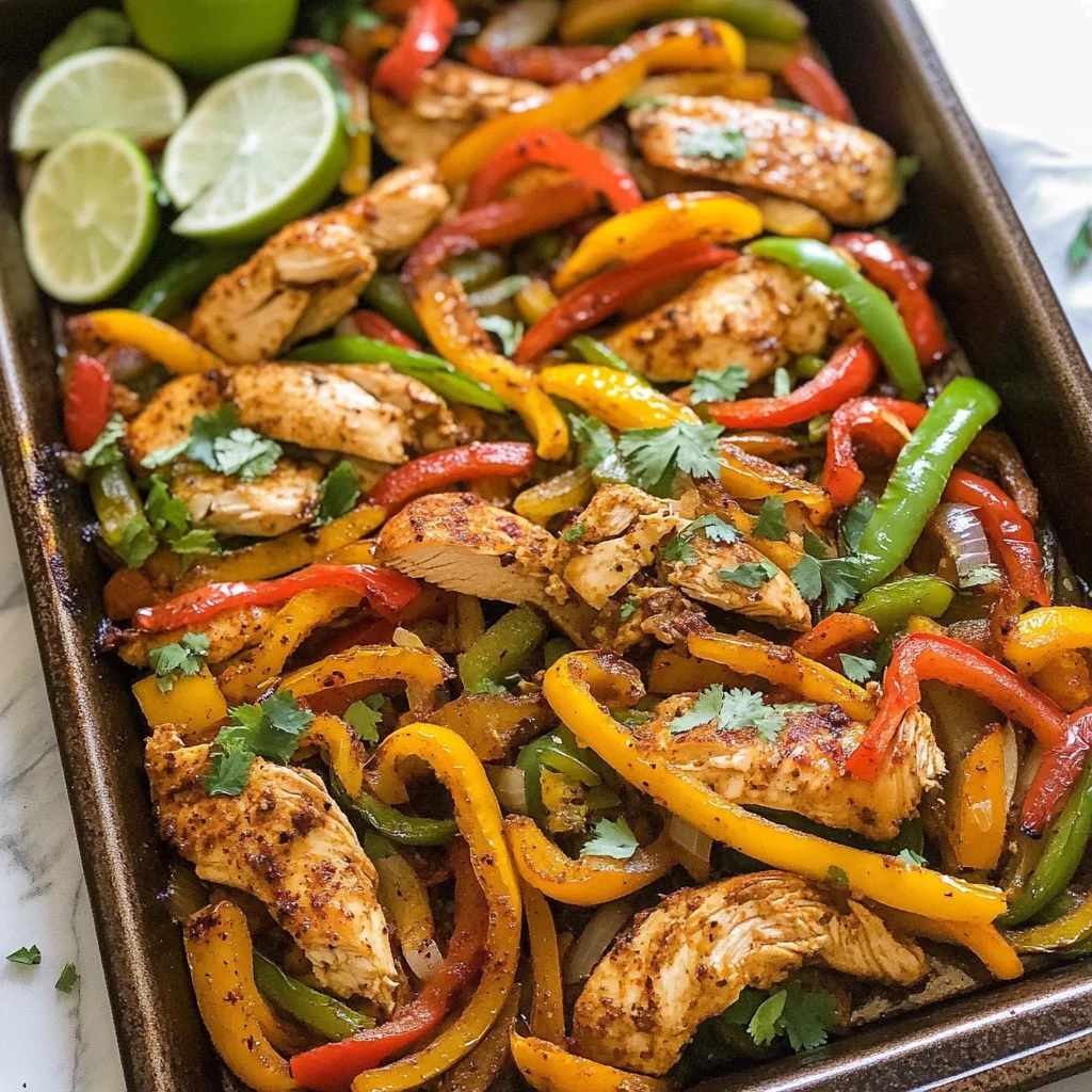 Sheet Pan Chicken Fajitas