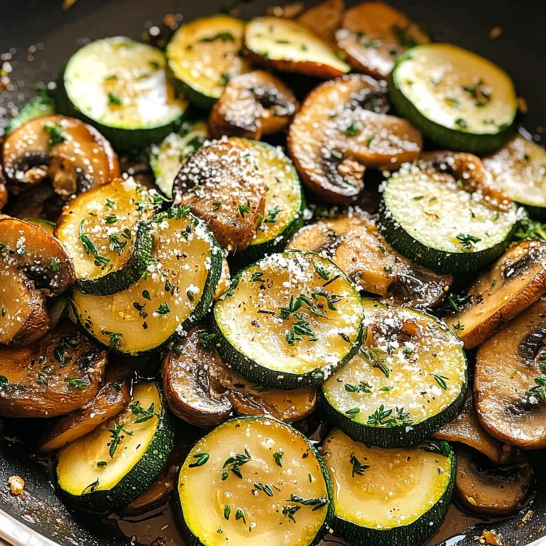 Skillet Zucchini and Mushrooms