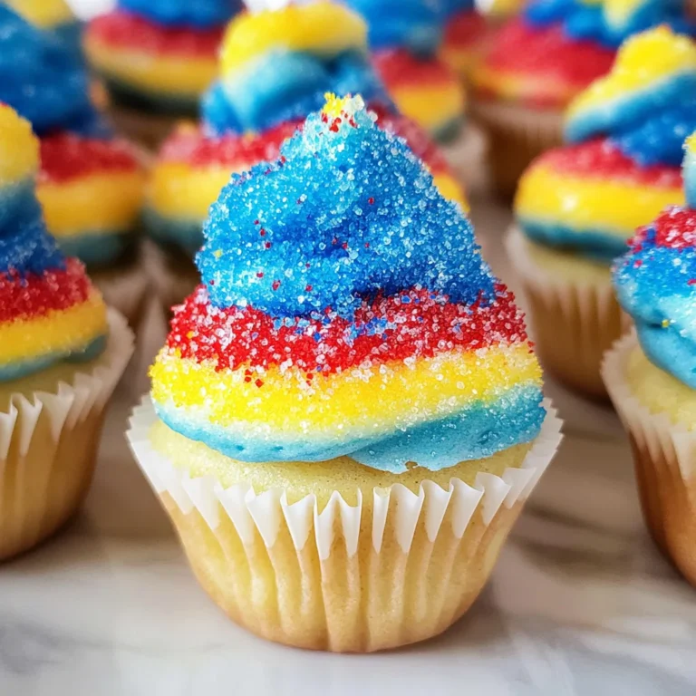 Snow Cone Mini Cupcakes