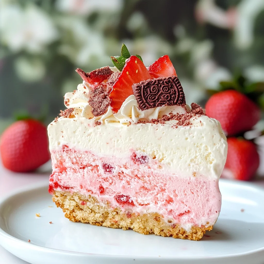 Strawberry Shortcake Ice Cream Cake