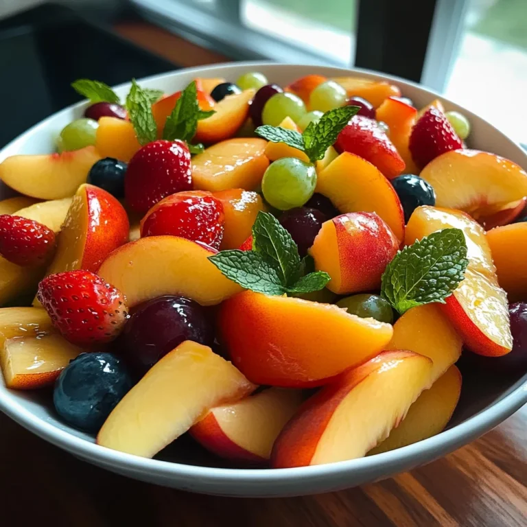 Summer Peach Fruit Salad