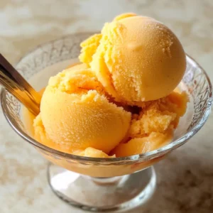 The Best Peach Sorbet Without Ice Cream Maker