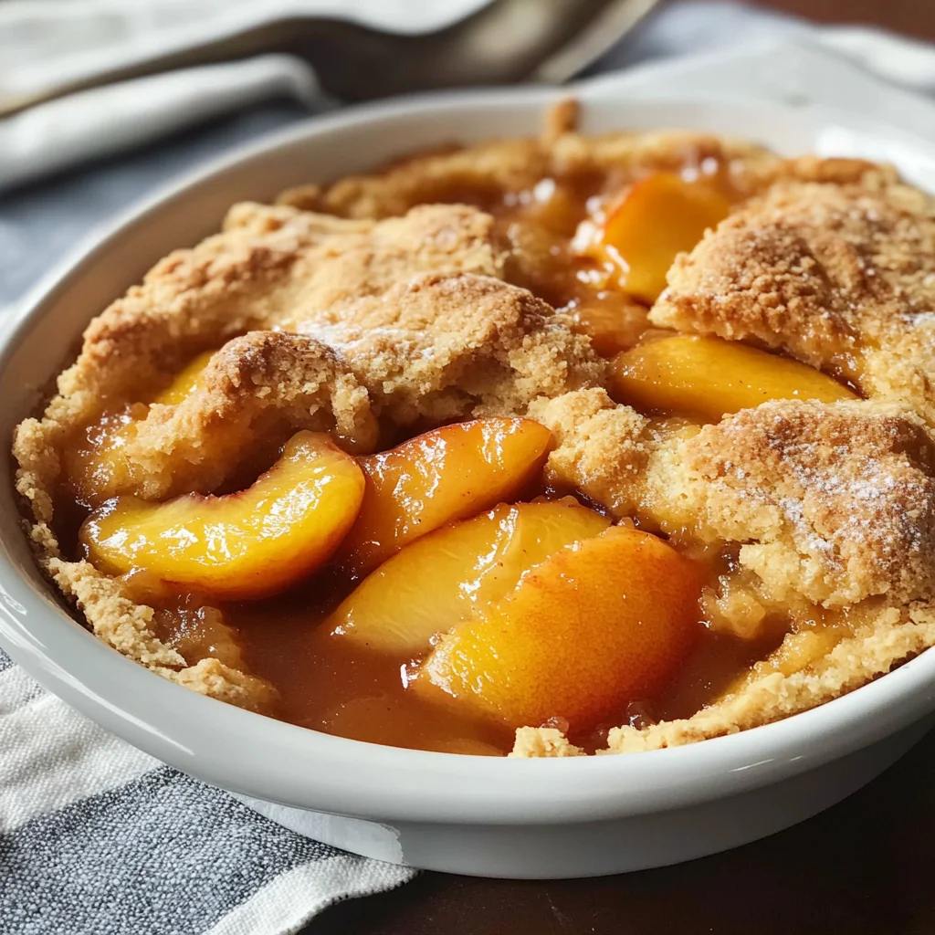 The Easiest Southern Peach Cobbler