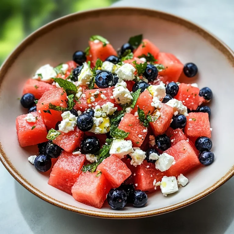 Watermelon Feta Mint Salad